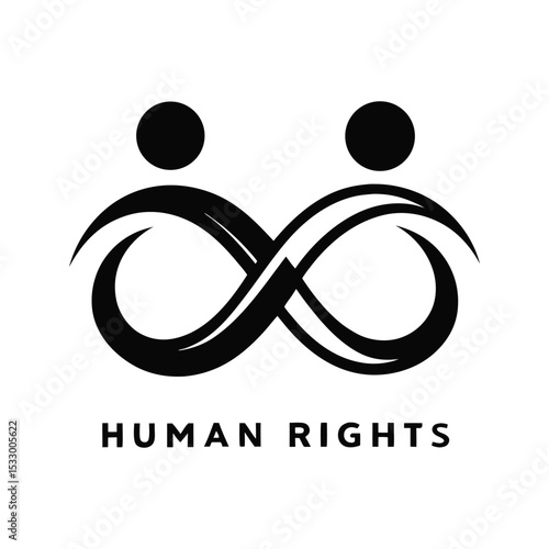 Infinity human rights logo design concept