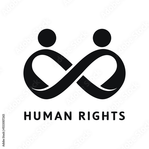 Infinity symbol human rights logo design
