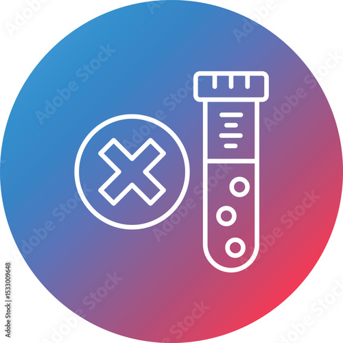 No Preservatives Line Gradient Circle Background Icon