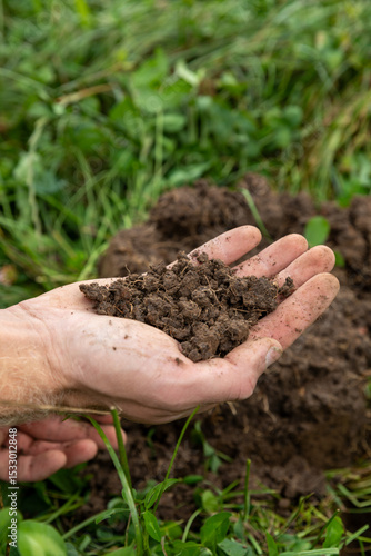 hand holding soil