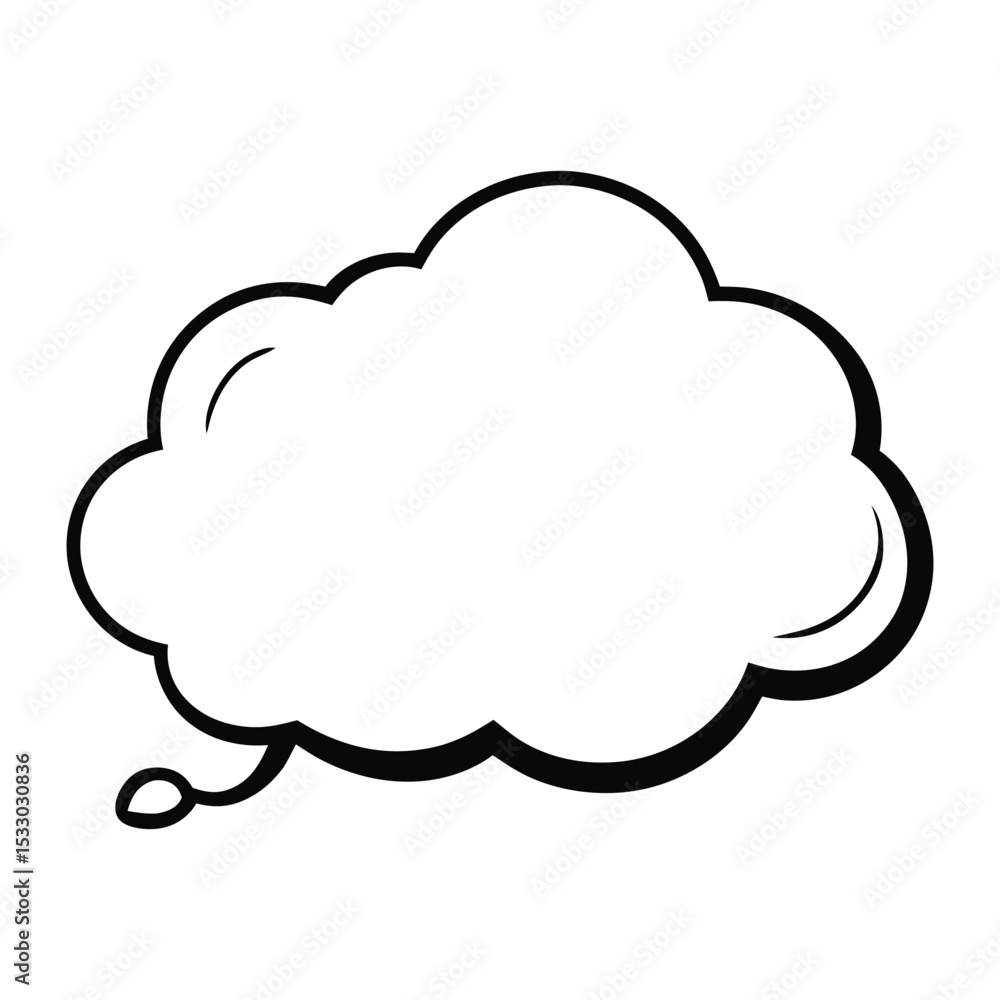 Thought bubble outline (cloud-shaped) Thought bubble outline (cloud-shaped)