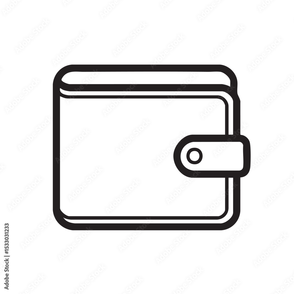 Simple wallet design for everyday use and organization vector illustration Simple wallet design for everyday use and organization vector illustration