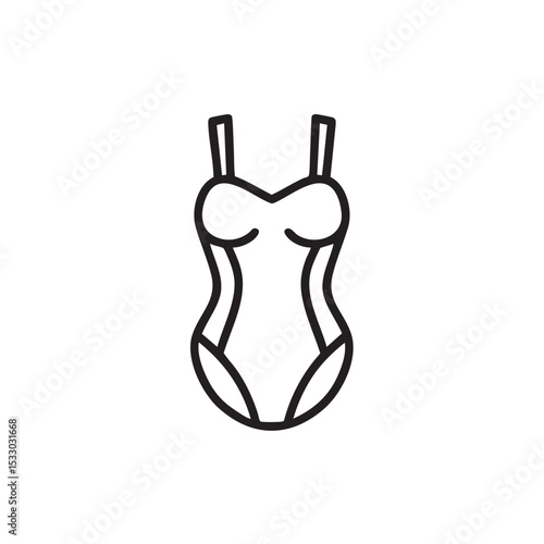 Minimalist swimsuit design concept for summer fashion promotions vector illustration vector illustration