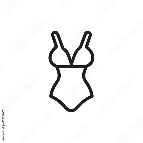 Simple swimsuit design for summer fashion and beachwear collection vector illustration