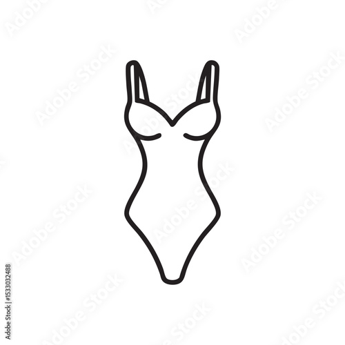 Swimsuit design concept for summer vacation and beach activities vector illustration