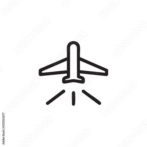 Airplane icon representing travel and transportation concept vector illustration