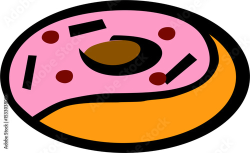 Pączek / Donut – słodki deser wektor