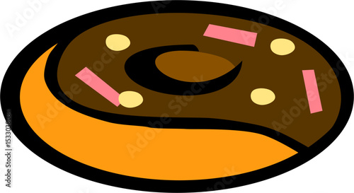 Pączek / Donut – słodki deser wektor