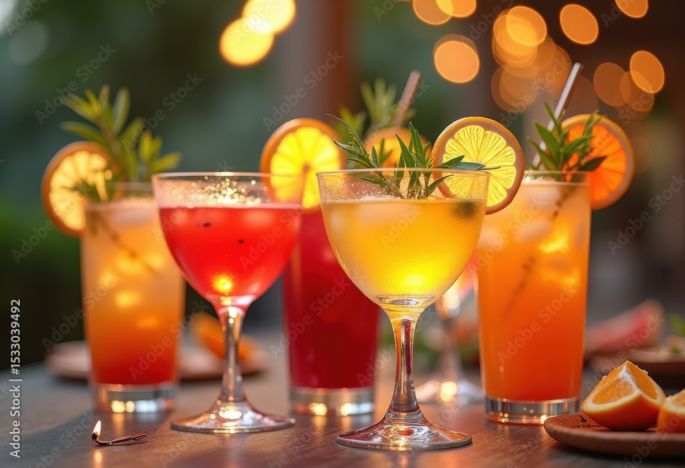 vibrant colorful cocktails citrus garnish refreshing drink refreshment beverage party mood cocktail glasses, garnished, fruits, summer, orange, lemon, lime vibrant colorful cocktails citrus garnish refreshing drink refreshment beverage party mood cocktail glasses, garnished, fruits, summer, orange, lemon, lime