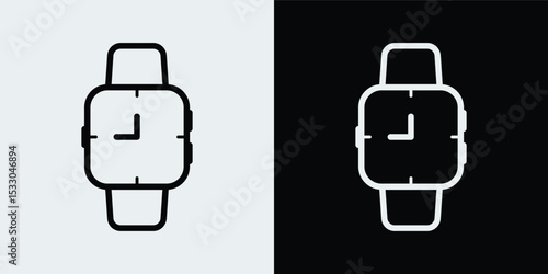 Time and clock icon. Smartwatch , stopwatch, alarmclock, wristwatch symbol