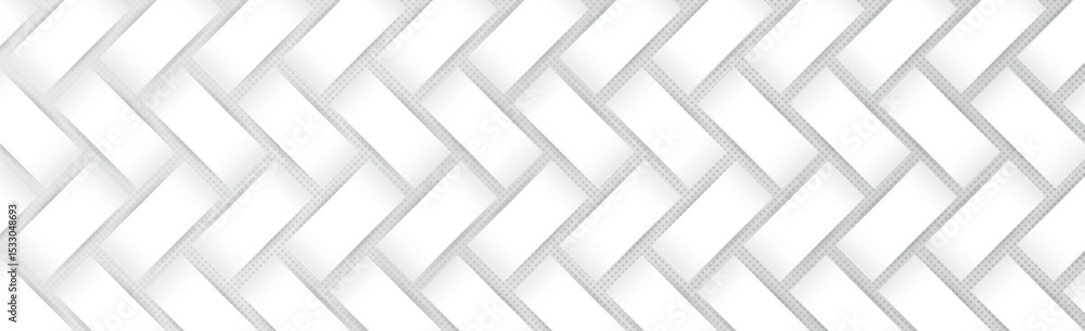 Obraz premium Abstract wicker background, white rectangles on a gray background - Vector illustration