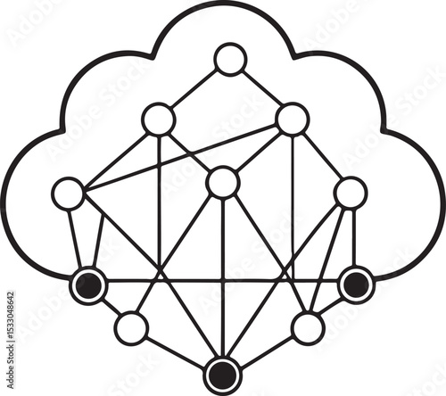 Abstract 3D social network connection showing a global community and business teamwork