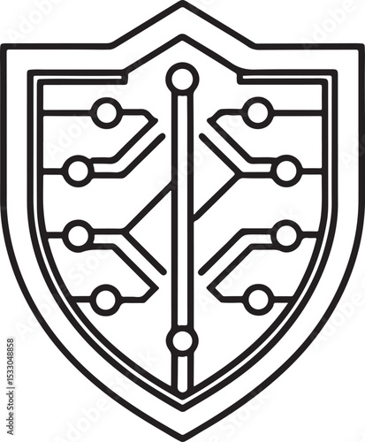 Old metal door knocker and handle design icon