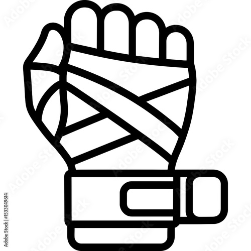 Vector icon of martial arts hand wraps
