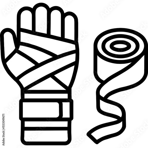 Minimalist hand wrap icon design