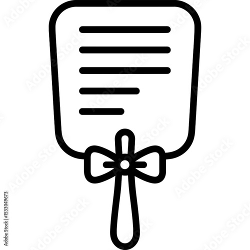 Vector icon of a wedding program fan
