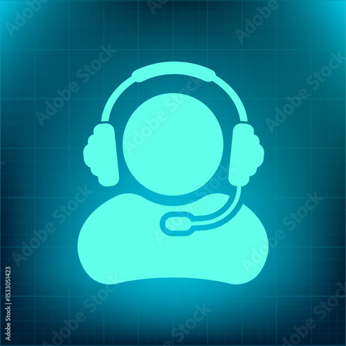 Vector icon on a blue background with a gradient