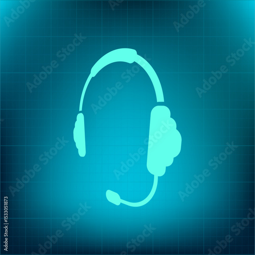Vector icon on a blue background with a gradient