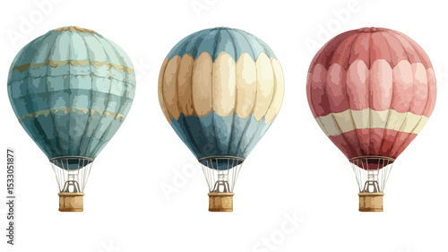Colorful Hot Air Balloon Vector Illustration for Creative Projects