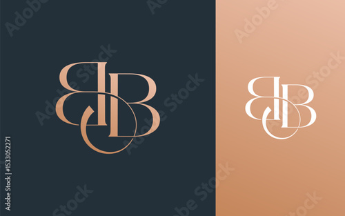 Initial letter BB logo design vector illustration for couple, wedding, and business