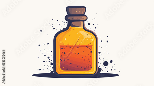 Poison Bottle Vector Illustration for Dark and Medical Design Projects