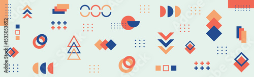 Abstract background with different geometric shapes - Vector