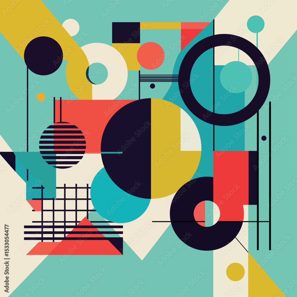 Abstract background with different geometric shapes - Vector Abstract background with different geometric shapes - Vector