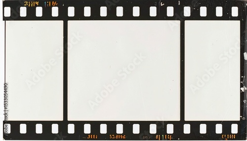 _scan of empty super 8mm film frame with dust and scratches, cool film border mockup