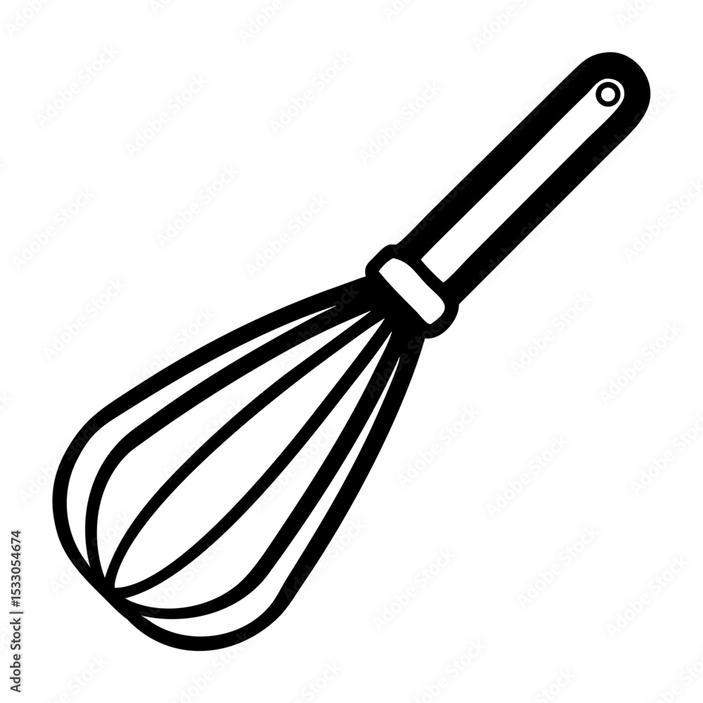 Obraz premium Whisk for mixing ingredients in minimalist design style 