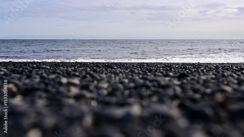 Hvalnes Nature Reserve Beach in Iceland - Black pebble beach