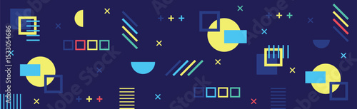 Free Download Abstract background with different geometric shapes - Vector - GFXLoad