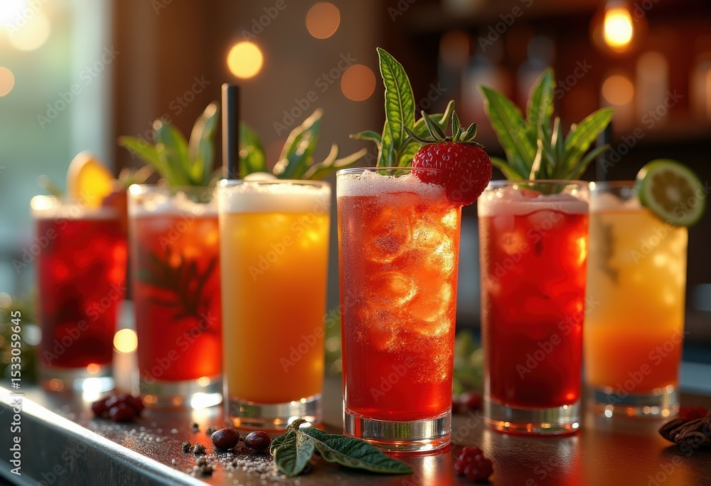 custom made wallpaper toronto digitalfestive cocktail mixology colorful garnishes spices decorated drinks holiday celebration vivid flavors vibrant presentation, beverage, spirits, tequila, rum