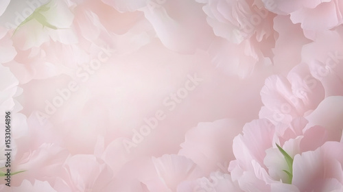 Soft blush pink floral background with seamless faded petals creating dreamy and romantic atmosphere, perfect for elegant designs and delicate themes