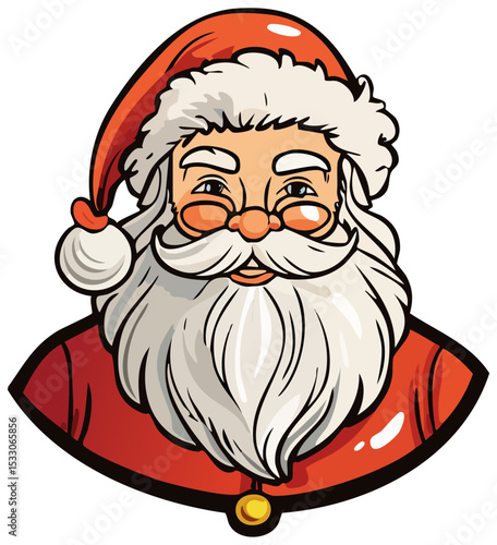 Vintage Santa Claus illustration, isolated 