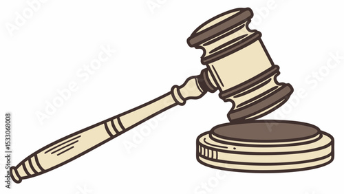 Handdrawn Illustration of a Judges Gavel (1)