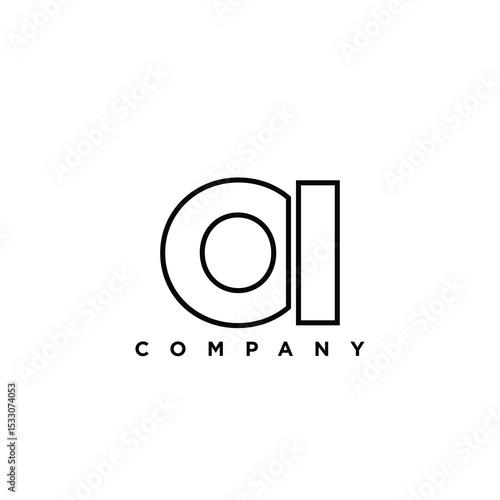 Letter O and I, OI logo design template. Minimal monogram initial based logotype.