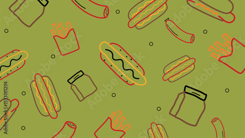Snack and condiment background