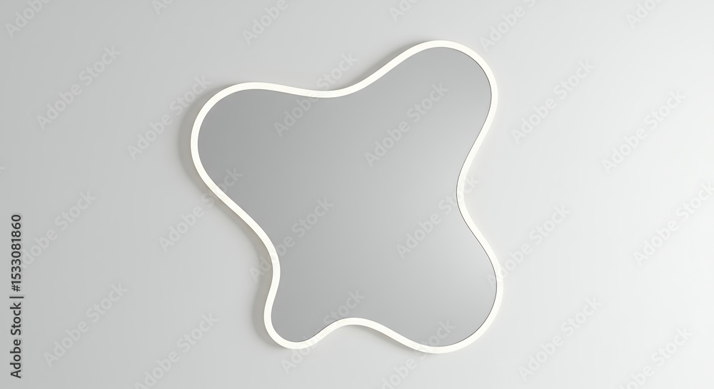 Obraz premium Abstract wall mirror with organic shape