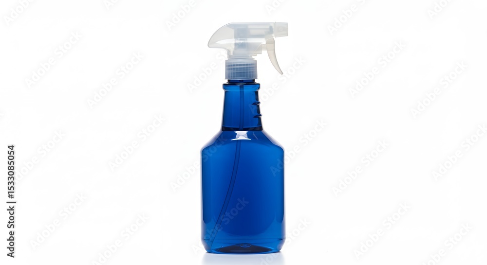 Blue plastic spray bottle product photography Blue plastic spray bottle product photography