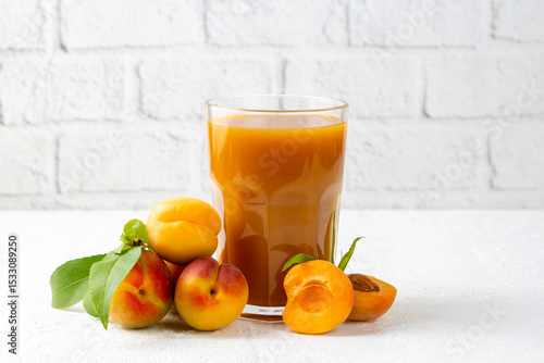 Fresh apricot juice and apr...