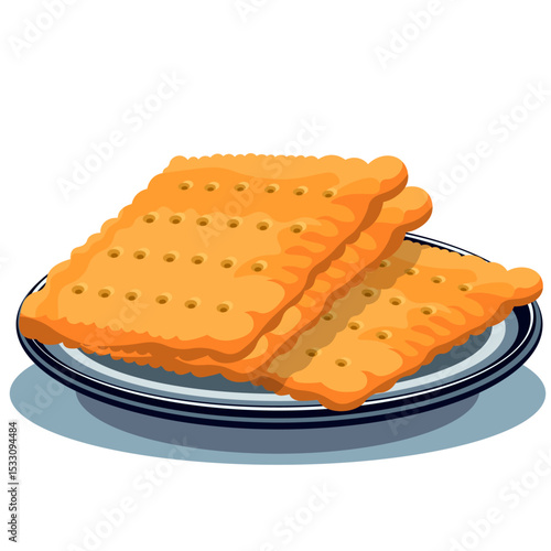shortcuts pastry cookies without background on blue plate