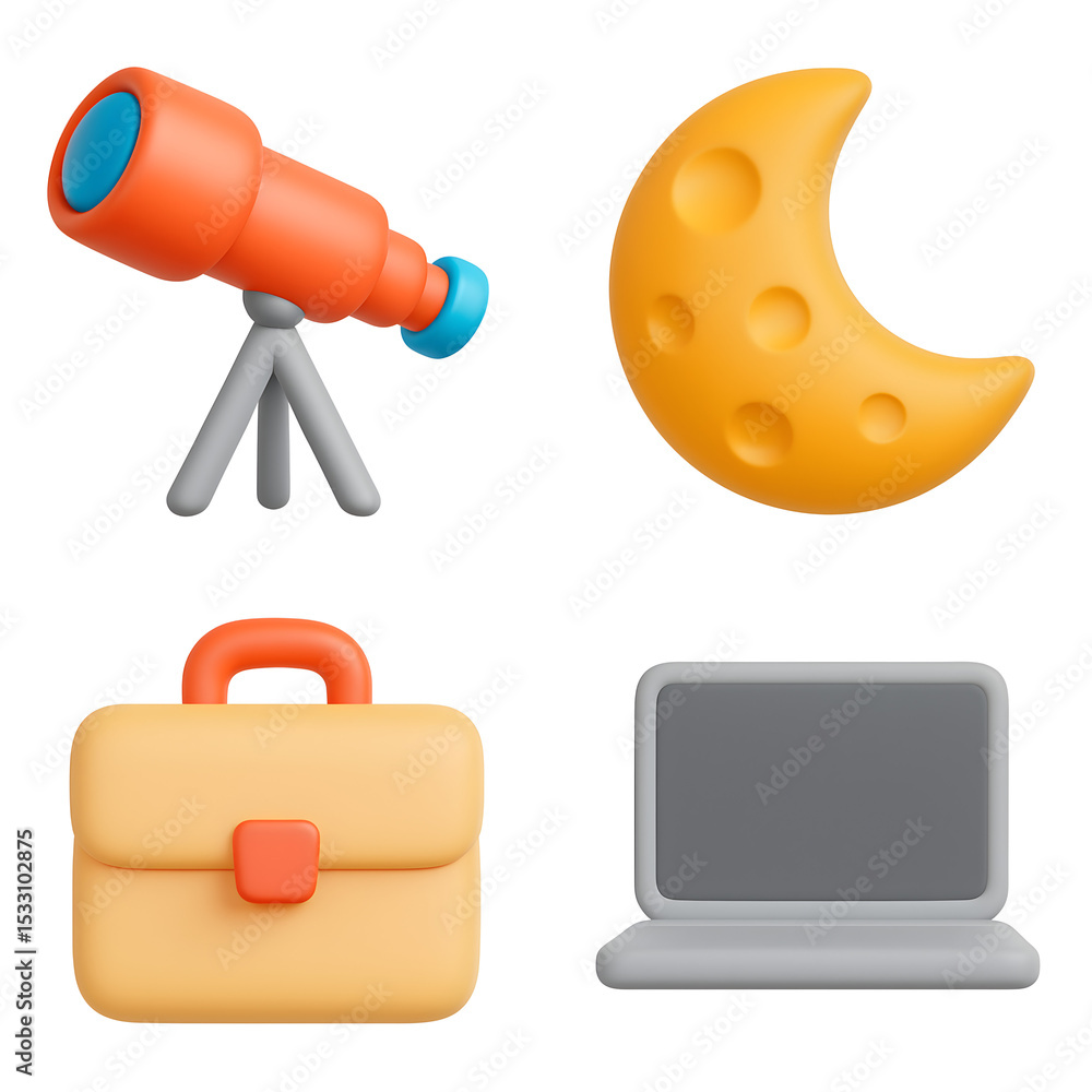 Fototapeta premium Astronomy and Business Equipment