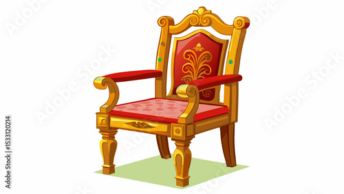 wooden chair isolated on white with clipping path.Very beautiful