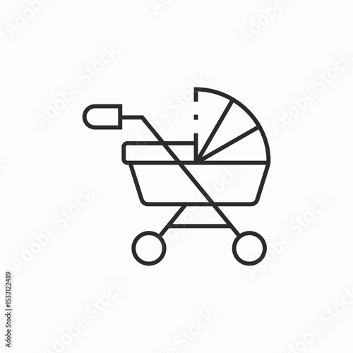 baby stroller icon sign vector