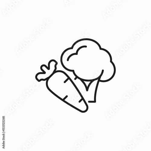 carrot vegetable icon sign vector