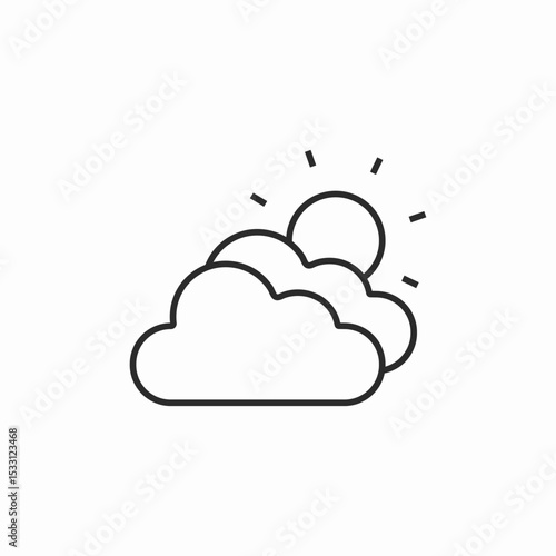 cloudy day icon sign vector