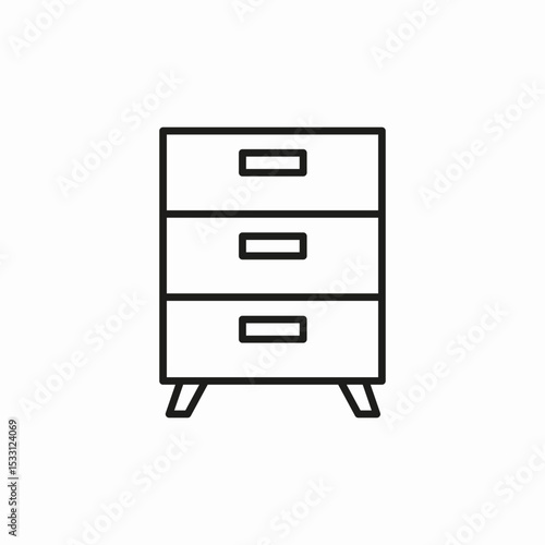 drawers stand icon sign vector