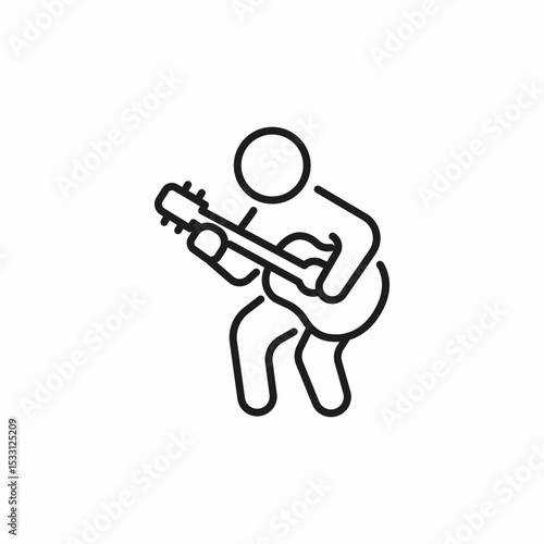 guitar player icon sign vector