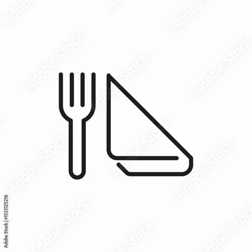 fork napkin icon sign vector