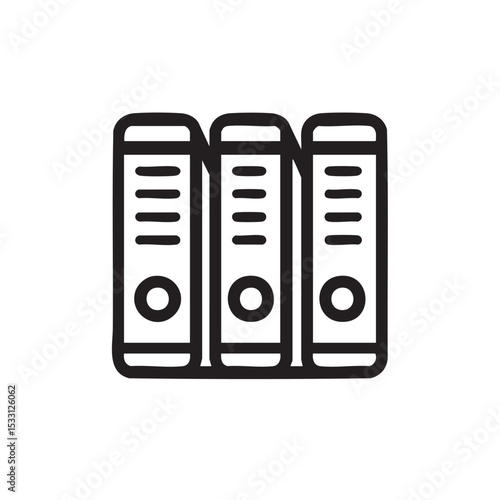 Organizing office supplies using three binders on a desk space vector illustration
